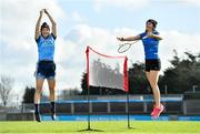 20 February 2020; Dublin camogie player Laura Twomey, left, and badminton’s Sara Boyle were in Parnell Park today launching the AIG “Show Your Skills’ Challenge in support of 20x20. AIG are calling on women and girls of all ages, all abilities and all sports to showcase their talents by entering the online competition at aig.ie/skills to be in with a chance to win a monthly €1,000 prize. Photo by Seb Daly/Sportsfile