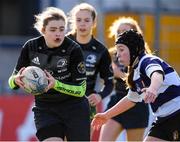 20 February 2020; Eleanor Furlong of Metro Area in action against Alisha Lawlor of North Midlands during the Leinster Rugby U18s Girls Area Blitz match between Metro Area and North Midlands at Energia Park in Dublin. Photo by Matt Browne/Sportsfile