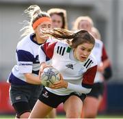 20 February 2020; Rachel Conroy of Midlands Area is tackled by Sophie Lyons of North Midlands during the Leinster Rugby U18s Girls Area Blitz match between Midlands Area and North Midlands at Energia Park in Dublin. Photo by Matt Browne/Sportsfile