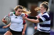 20 February 2020; Aoife Dalton of Midlands Area is tackled by Hannah Wilson of North Midlands during the Leinster Rugby U18s Girls Area Blitz match between Midlands Area and North Midlands at Energia Park in Dublin. Photo by Matt Browne/Sportsfile