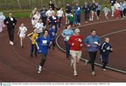 25 December 2003; 'Compeditors' at the start of one of the many 'Goal Mile' races on Christmas Day. Athletics. Belfield, UCD, Dublin. Picture credit; Ray McManus / SPORTSFILE *EDI*
