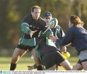 29 December 2003; Ireland's Keith Gleeson passes to Shane Byrne during squad training. Irish Rugby squad training, Naas Rugby Club, Naas, Co. Kildare. Picture credit; David Maher / SPORTSFILE *EDI*