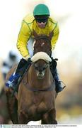28 December 2003; Beef Or Salmon, with Timmy Murphy up, canters to the start for the Ericsson Steeplechase, Leopardstown Racecourse, Dublin. Horse Racing. Picture Credit; Pat Murphy / SPORTSFILE *EDI*