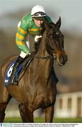 28 December 2003; Le Coudray, with Barry Geraghty up, canters to the start for the Ericsson Steeplechase, Leopardstown Racecourse, Dublin. Horse Racing. Picture Credit; Pat Murphy / SPORTSFILE *EDI*