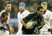2 January 2004; Filipe Contebomi, Leinster goes past the Ulster defence to score his first Leinster try. Celtic League, Leinster v Ulster, Donnybrook, Dublin.  Picture credit; Matt Browne / SPORTSFILE *EDI*