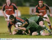 2 January 2004; Jim Williams, Munster, in action against Andrew Farley, Connacht. Celtic League, Connacht v Munster. Dubarry Park, Athlone.  Picture credit; David Maher / SPORTSFILE *EDI*