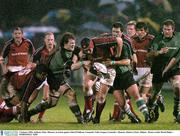 2 January 2004; Anthony Foley, Munster, in action against John O'Sullivan, Connacht. Celtic League, Connacht v Munster. Dubarry Park, Athlone.  Picture credit; David Maher / SPORTSFILE *EDI*