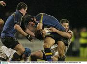 2 January 2004; David Quinlan, Leinster, is tackled by Andy Ward, Ulster. Celtic League, Leinster v Ulster, Donnybrook, Dublin. Picture credit; Matt Browne / SPORTSFILE *EDI*