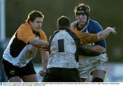 3 January 2004; John Ryan, St Mary's College, in action against Anthony Nash, Buccaneers. AIB All Ireland League 2003-2004, Division 1, St. Mary's College v Buccaneers, Templeville Road, Dublin. Picture credit; Pat Murphy / SPORTSFILE *EDI*