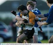 3 January 2004; Niall O'Hara, Buccaneers, in action against John Kilbride, St Mary's College. AIB All Ireland League 2003-2004, Division 1, St. Mary's College v Buccaneers, Templeville Road, Dublin. Picture credit; Pat Murphy / SPORTSFILE *EDI*