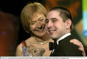 3 January 2004; Mary Davis, Chief Executive of the 2003 Special Olympics World Summer Games, and Special Olympics athlete Paddy Ellis, who accepted the Team of the Year Award on behalf of Team 2003, at a photocall ahead of the announcement of the 2003 Sports Personality of the Year at the Burlington Hotel, Dublin. Picture credit; Brendan Moran / SPORTSFILE *EDI*