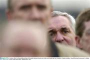 4 January 2004; An Taoiseach Bertie Ahern T.D., watches the game from the rear of the crowd. Dublin Blue Star Footballers v Dublin Footballers, Naomh Mearnog, Portmarnock, Co. Dublin. Picture credit; David Maher / SPORTSFILE *EDI*