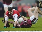 4 January 2004; Fergal Murray, Westmeath, in action against Mark McGeown, Louth. O'Byrne Cup, Westmeath v Louth, Cusack Park, Mullingar, Co. Westmeath. Picture credit; Ray McManus / SPORTSFILE *EDI*