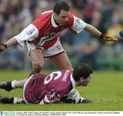 4 January 2004; Aidan Canning, Westmeath, in action against Graham Carr, Louth. O'Byrne Cup, Westmeath v Louth, Cusack Park, Mullingar, Co. Westmeath. Picture credit; Ray McManus / SPORTSFILE *EDI*