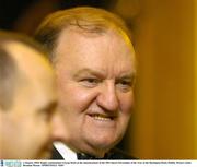 3 January 2004; Rugby commentator George Hook at the announcement of the 2003 Sports Personality of the Year at the Burlington Hotel, Dublin. Picture credit; Brendan Moran / SPORTSFILE *EDI*