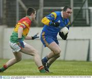 4 January 2004; Stephen Byrne, Wicklow, in action against Brian Farrell, Carlow. O'Byrne Cup, Carlow v Wicklow, Dr Cullen Park, Carlow. Picture credit; Brendan Moran / SPORTSFILE *EDI*