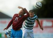 28 June 2013; Graham Rusk, Drogheda United, in action against Conor Powell, Shamrock Rovers. Airtricity League Premier Division, Drogheda United v Shamrock Rovers, Hunky Dorys Park, Drogheda, Co. Louth. Picture credit: Brian Lawless / SPORTSFILE
