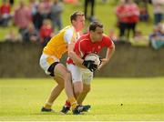 29 June 2013; Shane Lennon, Louth, in action against Paul Doherty, Antrim. GAA Football All-Ireland Senior Championship, Round 1, Louth v Antrim, County Grounds, Drogheda, Co. Louth. Picture credit: Dáire Brennan / SPORTSFILE