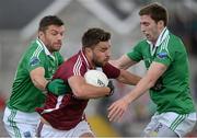 29 June 2013; Paul Sharry, Westmeath, in action against Ryan McCluskey, left, and Eoin Donnelly, Fermanagh. GAA Football All-Ireland Senior Championship, Round 1, Westmeath v Fermanagh, Cusack Park, Mullingar, Co. Westmeath. Picture credit: Brian Lawless / SPORTSFILE