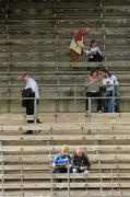 29 June 2013; Cavan and Monaghan supporters get settled in the stand before the game. Ulster GAA Football Senior Championship, Semi-Final, Cavan v Monaghan, St Tiernach's Park, Clones, Co. Monaghan. Picture credit: Brendan Moran / SPORTSFILE