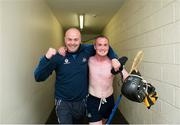 29 June 2013; Dublin manager Anthony Daly and David O'Callaghan celebrate as they make their way to the dressing room. Leinster GAA Hurling Senior Championship, Semi-Final Replay, Kilkenny v Dublin, O'Moore Park, Portlaoise, Co. Laois. Picture credit: Ray McManus / SPORTSFILE