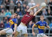 29 June 2013; Colin Forde, Galway, in action against Brendan O'Brien, Tipperary. GAA Football All-Ireland Senior Championship, Round 1, Galway v Tipperary, Pearse Stadium, Galway. Picture credit: Ray Ryan / SPORTSFILE