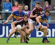 29 June 2013; Paul Conroy, Galway, in action against George Hannigan and Hugh Coghlan, Tipperary. GAA Football All-Ireland Senior Championship, Round 1, Galway v Tipperary, Pearse Stadium, Galway. Picture credit: Ray Ryan / SPORTSFILE