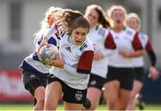 20 February 2020; Rachel Conroy of Midlands Area is tackled by Sophie Lyons of North Midlands during the Leinster Rugby U18s Girls Area Blitz at Energia Park in Dublin. Photo by Matt Browne/Sportsfile