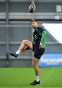 21 February 2020; Ross Byrne during Ireland Rugby squad training at the IRFU High Performance Centre at the Sport Ireland Campus in Dublin. Photo by Seb Daly/Sportsfile