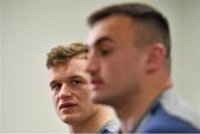 21 February 2020; Josh van der Flier, left, and Rónan Kelleher during an Ireland Rugby press conference at the IRFU High Performance Centre at the Sport Ireland Campus in Dublin. Photo by Seb Daly/Sportsfile
