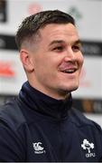 21 February 2020; Jonathan Sexton during an Ireland Rugby press conference at the IRFU High Performance Centre at the Sport Ireland Campus in Dublin. Photo by Seb Daly/Sportsfile