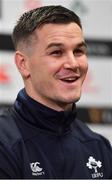 21 February 2020; Jonathan Sexton during an Ireland Rugby press conference at the IRFU High Performance Centre at the Sport Ireland Campus in Dublin. Photo by Seb Daly/Sportsfile