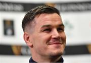 21 February 2020; Jonathan Sexton during an Ireland Rugby press conference at the IRFU High Performance Centre at the Sport Ireland Campus in Dublin. Photo by Seb Daly/Sportsfile