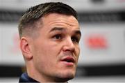 21 February 2020; Jonathan Sexton during an Ireland Rugby press conference at the IRFU High Performance Centre at the Sport Ireland Campus in Dublin. Photo by Seb Daly/Sportsfile