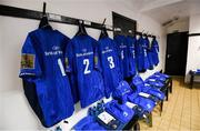 21 February 2020; The Leinster dressing room ahead of the Guinness PRO14 Round 12 match between Ospreys and Leinster at The Gnoll in Neath, Wales. Photo by Ramsey Cardy/Sportsfile