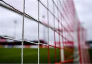 21 February 2020; A detailed view of the goal netting ahead of the SSE Airtricity League Premier Division match between Sligo Rovers and St. Patrick's Athletic at The Showgrounds in Sligo. Photo by Ben McShane/Sportsfile