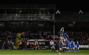 21 February 2020; Adam Beard of Ospreys and Scott Fardy of Leinster contest a line-out during the Guinness PRO14 Round 12 match between Ospreys and Leinster at The Gnoll in Neath, Wales. Photo by Ramsey Cardy/Sportsfile