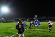 21 February 2020; Ross Molony of Leinster and Bradley Davies of Ospreys contest a line-out during the Guinness PRO14 Round 12 match between Ospreys and Leinster at The Gnoll in Neath, Wales. Photo by Ramsey Cardy/Sportsfile