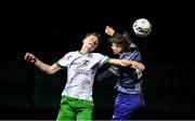 21 February 2020; Jack Hudson of Cabinteely in action against Joe Doyle of Bray Wanderers during the SSE Airtricity League First Division match between Cabinteely and Bray Wanderers at Stradbrook Road in Blackrock, Dublin.