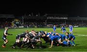 21 February 2020; Jamison Gibson-Park of Leinster collects the ball at the back of a scrum during the Guinness PRO14 Round 12 match between Ospreys and Leinster at The Gnoll in Neath, Wales. Photo by Ramsey Cardy/Sportsfile