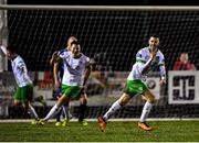 21 February 2020; Keith Dalton of Cabinteely celebrates after scoring his side's fourth goal during the SSE Airtricity League First Division match between Cabinteely and Bray Wanderers at Stradbrook Road in Blackrock, Dublin. Photo by Seb Daly/Sportsfile