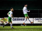 21 February 2020; Keith Dalton of Cabinteely celebrates after scoring his side's fourth goal during the SSE Airtricity League First Division match between Cabinteely and Bray Wanderers at Stradbrook Road in Blackrock, Dublin. Photo by Seb Daly/Sportsfile