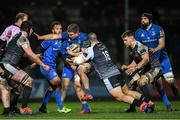 21 February 2020; Scott Penny of Leinster is tackled by Gheorghe Gajion of Ospreys during the Guinness PRO14 Round 12 match between Ospreys and Leinster at The Gnoll in Neath, Wales. Photo by Ramsey Cardy/Sportsfile