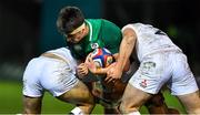 21 February 2020; Brian Deeny of Ireland is tackled by Charlie Watson, left, and Blake Boyland of England during the Six Nations U20 Rugby Championship match between England and Ireland at Franklin’s Gardens in Northampton, England. Photo by Brendan Moran/Sportsfile