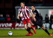 21 February 2020; Garry Buckley of Sligo Rovers in action against Robbie Benson of St Patrick's Athletic during the SSE Airtricity League Premier Division match between Sligo Rovers and St. Patrick's Athletic at The Showgrounds in Sligo. Photo by Ben McShane/Sportsfile