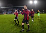 21 February 2020; Michael Barker of Bohemians and his team-mates after the SSE Airtricity League Premier Division match between Waterford United and Bohemians at RSC in Waterford. Photo by Matt Browne/Sportsfile