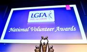 21 February 2020; A general view of the Hall of Fame award during the 2019 LGFA Volunteer of the Year awards night at Croke Park in Dublin.  Photo by Piaras Ó Mídheach/Sportsfile