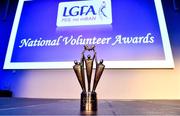 21 February 2020; A general view of the Hall of Fame award during the 2019 LGFA Volunteer of the Year awards night at Croke Park in Dublin.  Photo by Piaras Ó Mídheach/Sportsfile