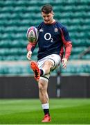 22 February 2020; Tom Curry during the England Rugby Captain's Run at Twickenham Stadium in London, England. Photo by Brendan Moran/Sportsfile