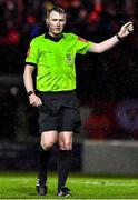 21 February 2020; Referee Damien MacGraith during the SSE Airtricity League Premier Division match between Shelbourne and Dundalk at Tolka Park in Dublin. Photo by Eóin Noonan/Sportsfile